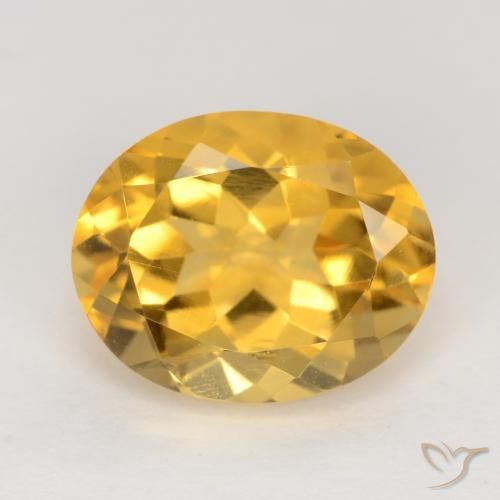 3.28ct طبيعي ذهبى متوسط سيترين, بيضوي, قليلا جدا