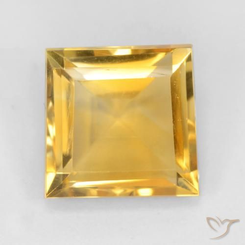 2.97ct طبيعي ذهبى متوسط سيترين, مربع, قليلا جدا