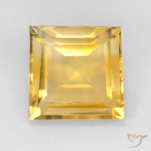 3.49ct طبيعي ذهب سيترين, مربع, VVS-VS