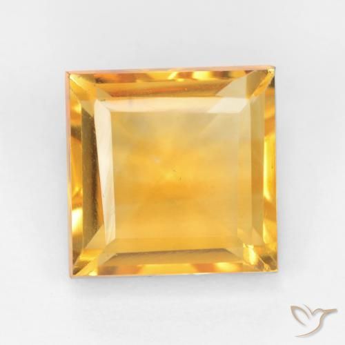 2.78ct طبيعي برتقالى ذهبة سيترين, مربع, قليلا جدا
