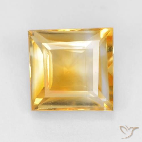 2.10ct طبيعي ذهب سيترين, مربع, قليلا جدا