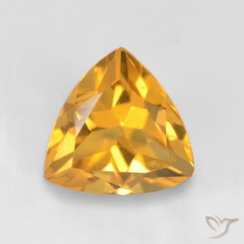 1.27ct طبيعي ذهبى داكن سيترين, مثلثى, قليلا جدا