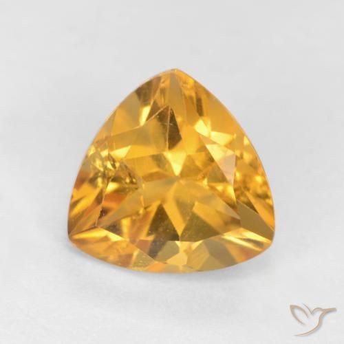 1.16ct طبيعي برتقالى ذهبى غامق سيترين, مثلثى, VS-SI