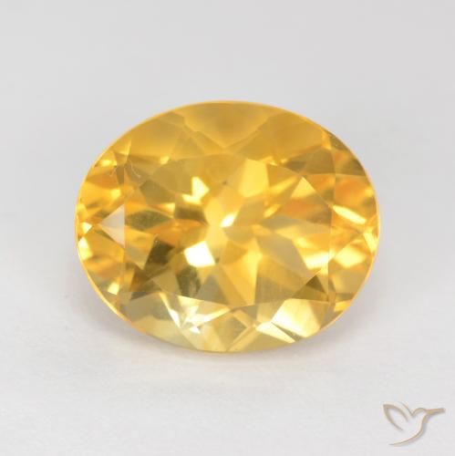 3.70ct طبيعي ذهبى متوسط سيترين, بيضوي, قليلا جدا