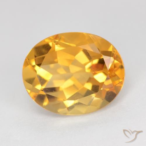 3.97ct طبيعي ذهبى داكن سيترين, بيضوي, قليلا جدا