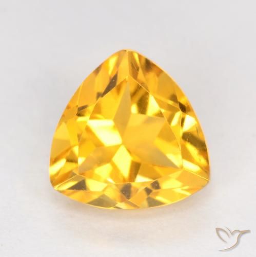 1.21ct طبيعي ذهبى لامع سيترين, مثلثى, قليلا جدا