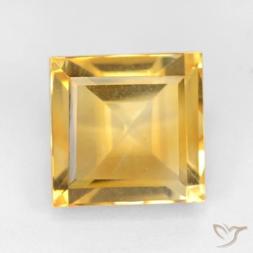 3.75ct طبيعي برتقالى ذهبة سيترين, مربع, قليلا جدا