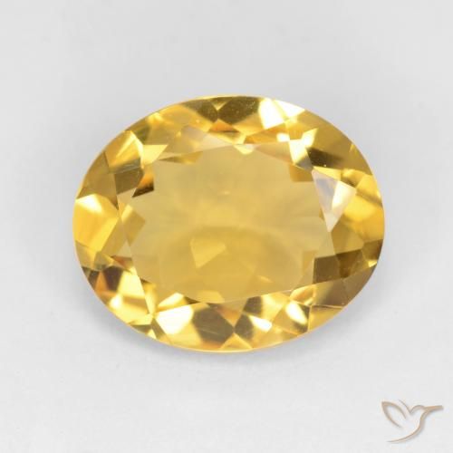 2.90ct طبيعي ذهبي سيترين, بيضوي, قليلا جدا
