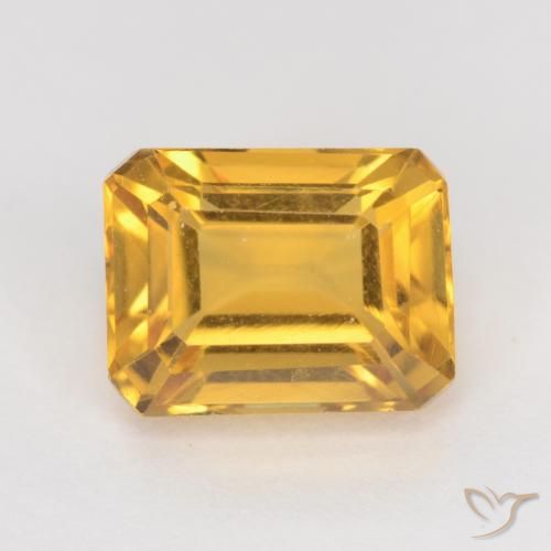 1.83ct طبيعي ذهبى غامق سيترين, قص الزمرد, VVS-VS
