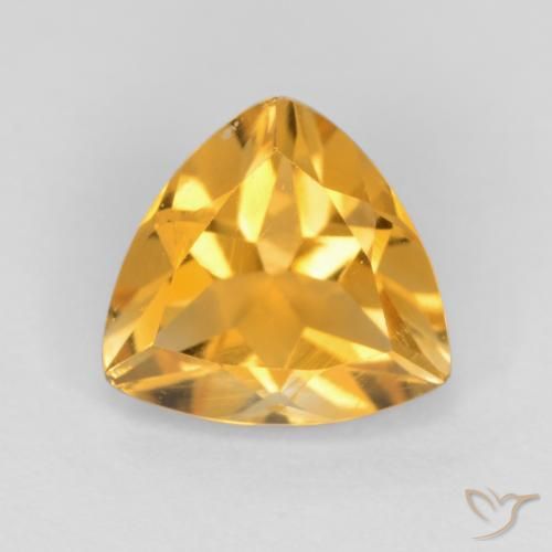 0.91ct طبيعي برتقالى ذهبة سيترين, مثلثى, قليلا جدا