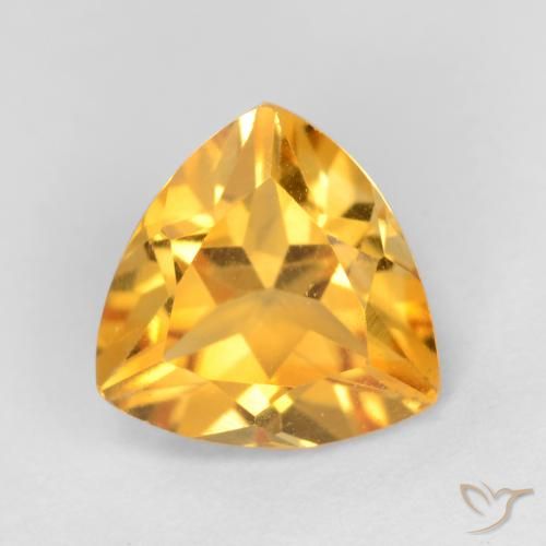 1.09ct طبيعي ذهبى متوسط سيترين, مثلثى, قليلا جدا