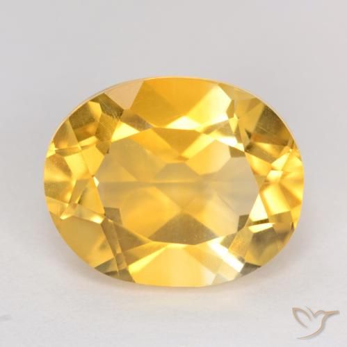 3.49ct طبيعي ذهبى متوسط سيترين, بيضوي, VVS-VS