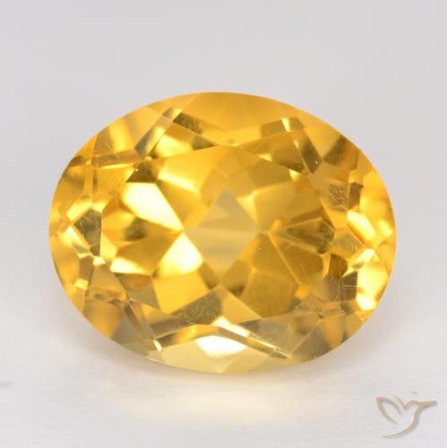 3.93ct طبيعي ذهبى متوسط سيترين, بيضوي, VVS-VS