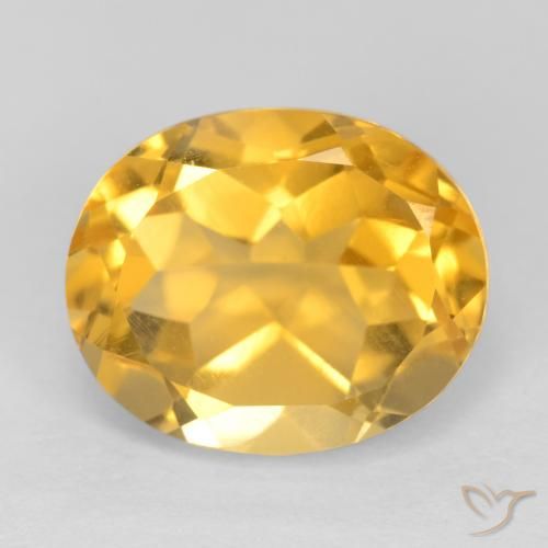 3.85ct طبيعي ذهبى لامع سيترين, بيضوي, قليلا جدا