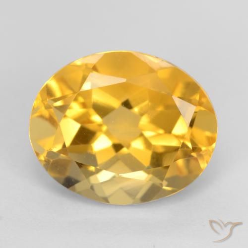 3.40ct طبيعي ذهبى لامع سيترين, بيضوي, VVS-VS