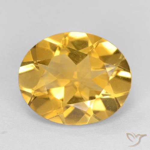 3.06ct طبيعي ذهبى متوسط سيترين, بيضوي, VVS-VS