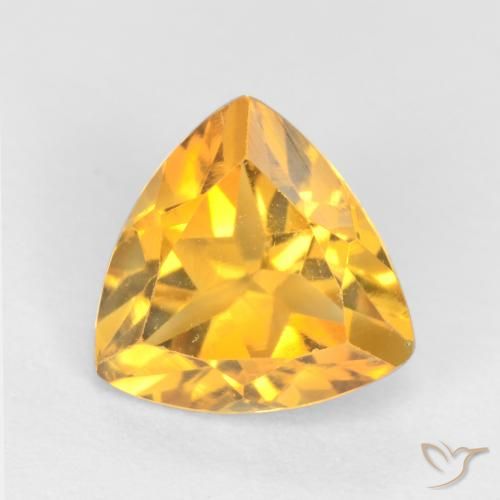 0.95ct طبيعي ذهبى متوسط سيترين, مثلثى, قليلا جدا
