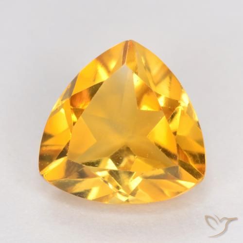 1.02ct طبيعي ذهبى داكن سيترين, مثلثى, قليلا جدا