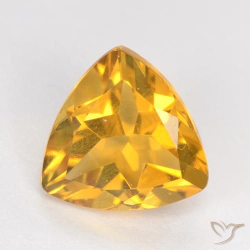 1.13ct طبيعي ذهبى داكن سيترين, مثلثى, قليلا جدا