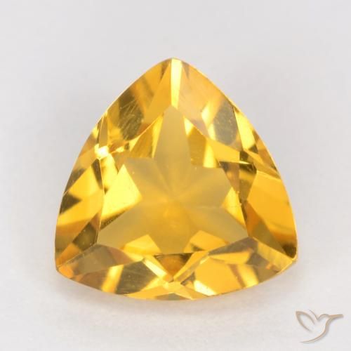 1.06ct طبيعي ذهبى متوسط سيترين, مثلثى, قليلا جدا