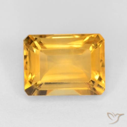 1.72ct طبيعي ذهبى داكن سيترين, قص الزمرد, VVS-VS