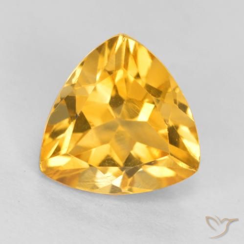 1.29ct طبيعي ذهبى لامع سيترين, مثلثى, قليلا جدا