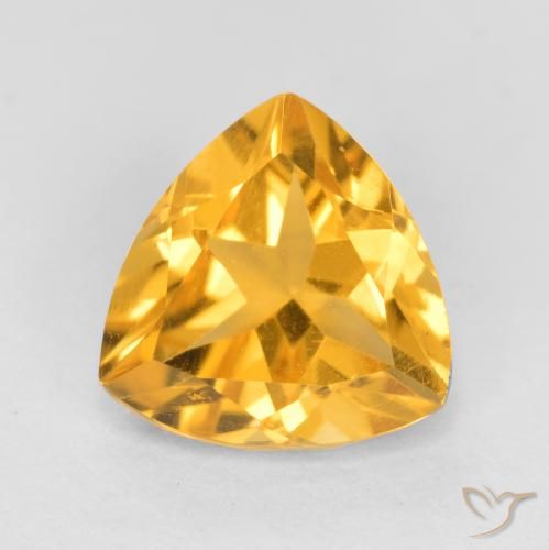 1.12ct طبيعي ذهبى متوسط سيترين, مثلثى, قليلا جدا