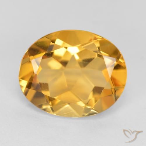 3.09ct طبيعي ذهبى داكن سيترين, بيضوي, قليلا جدا