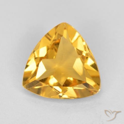 0.95ct طبيعي ذهبى متوسط سيترين, مثلثى, قليلا جدا