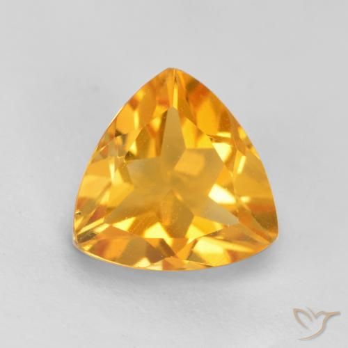 1.07ct طبيعي برتقالى متوسط سيترين, مثلثى, قليلا جدا