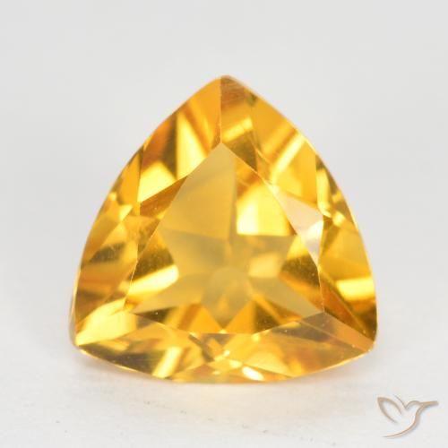 0.92ct طبيعي ذهبى داكن سيترين, مثلثى, قليلا جدا