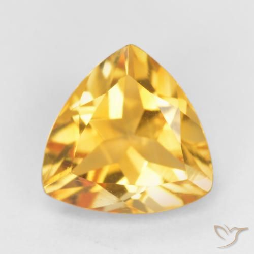 0.98ct طبيعي برتقالى ذهبة سيترين, مثلثى, قليلا جدا