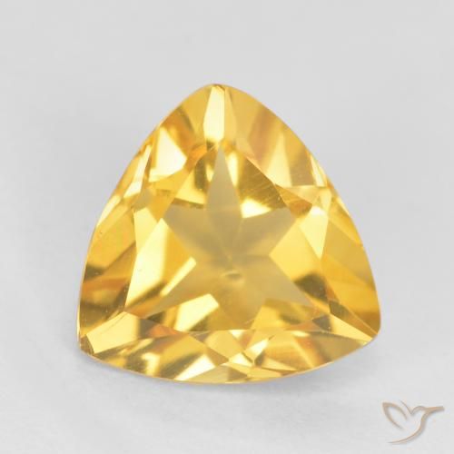 0.90ct طبيعي ذهبى لامع سيترين, مثلثى, قليلا جدا