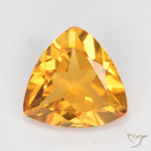1.02ct طبيعي ذهبى متوسط سيترين, مثلثى, قليلا جدا