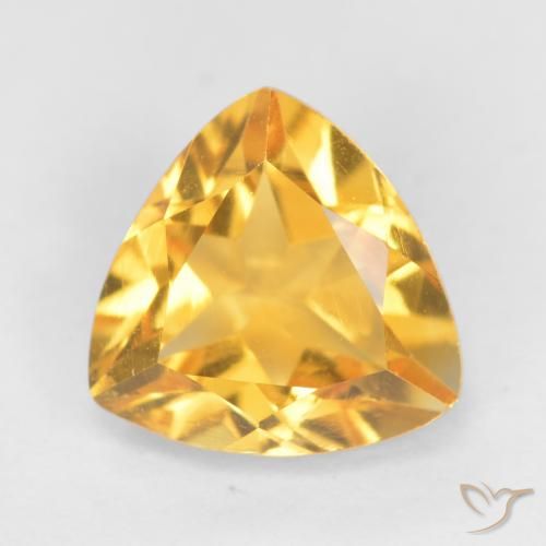 1.07ct طبيعي ذهبى لامع سيترين, مثلثى, قليلا جدا