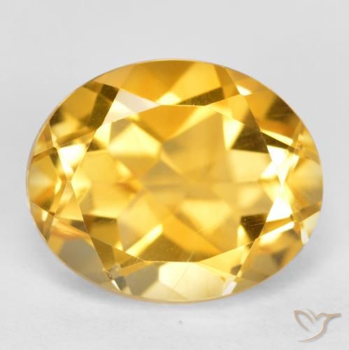 3.71ct طبيعي ذهبى متوسط سيترين, بيضوي, قليلا جدا