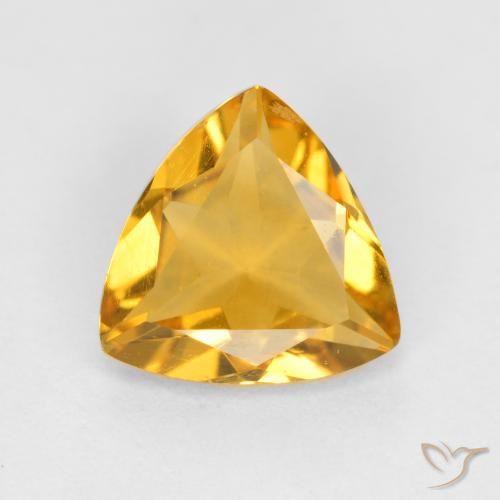 0.77ct طبيعي ذهبى داكن سيترين, مثلثى, قليلا جدا