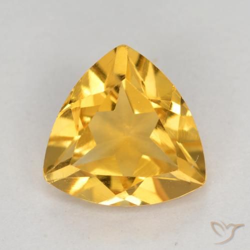 0.94ct طبيعي ذهبى متوسط سيترين, مثلثى, VVS-VS