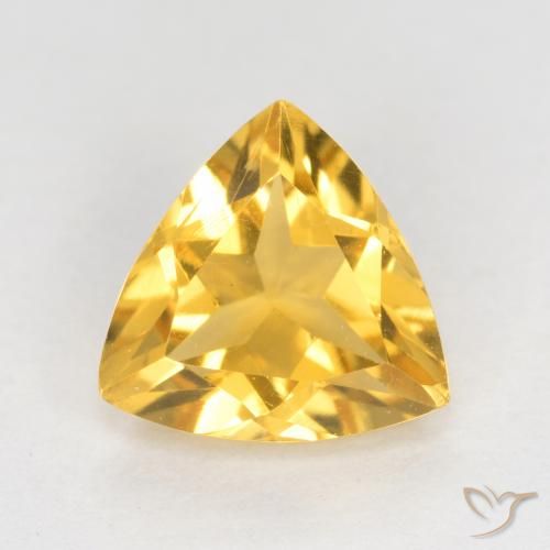 0.94ct طبيعي ذهبى لامع سيترين, مثلثى, قليلا جدا