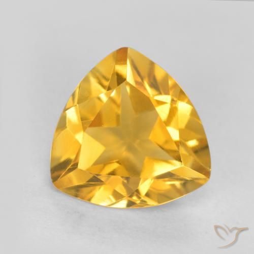 0.92ct طبيعي برتقالى ذهبة سيترين, مثلثى, VVS-VS