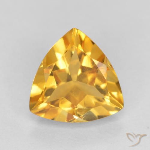 0.97ct طبيعي برتقالى ذهبى غامق سيترين, مثلثى, VVS-VS