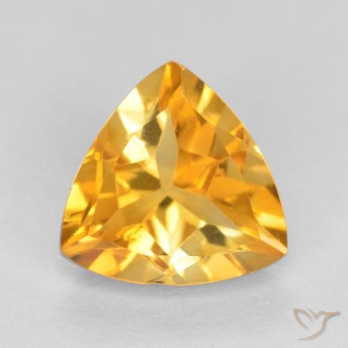 1.08ct طبيعي برتقالى ذهبى غامق سيترين, مثلثى, VVS-VS