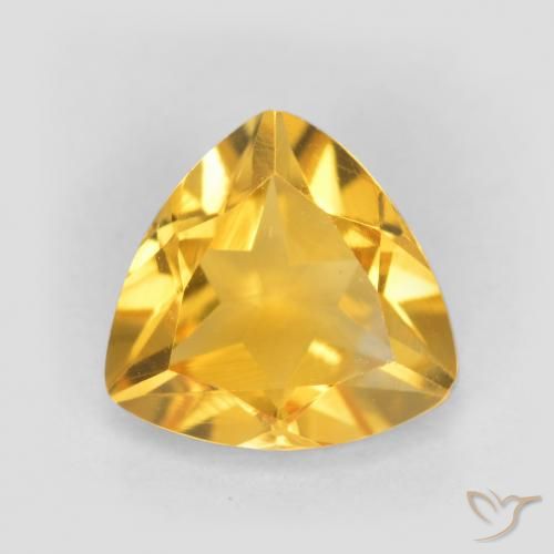 0.96ct طبيعي ذهبى لامع سيترين, مثلثى, VVS-VS