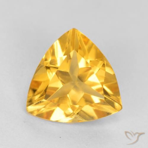 0.97ct طبيعي ذهبى متوسط سيترين, مثلثى, VVS-VS