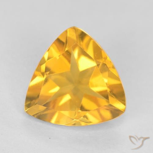 1.02ct طبيعي ذهبى لامع سيترين, مثلثى, VVS-VS