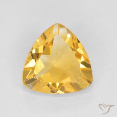 0.86ct طبيعي ذهبى داكن-متوسط سيترين, مثلثى, VVS-VS