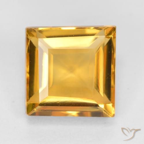 2.00ct طبيعي ذهبي سيترين, مربع, VVS-VS