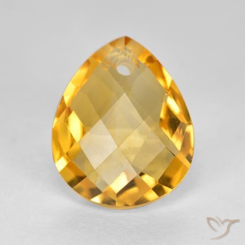 3.88ct طبيعي برتقالى ذهبة سيترين, شكل الكمثرى, VVS-VS