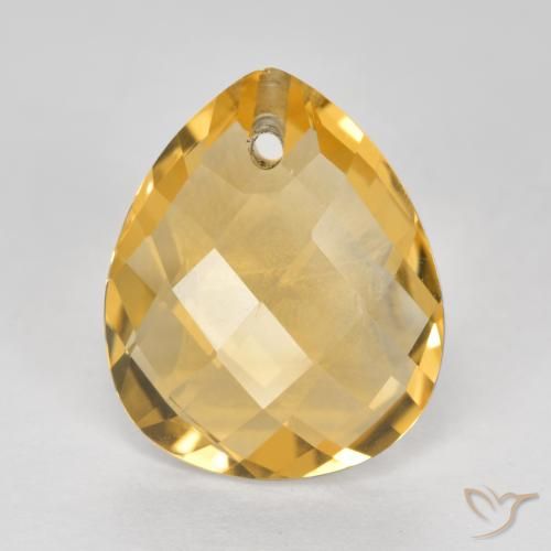 3.39ct طبيعي ذهب سيترين, شكل الكمثرى, VVS-VS