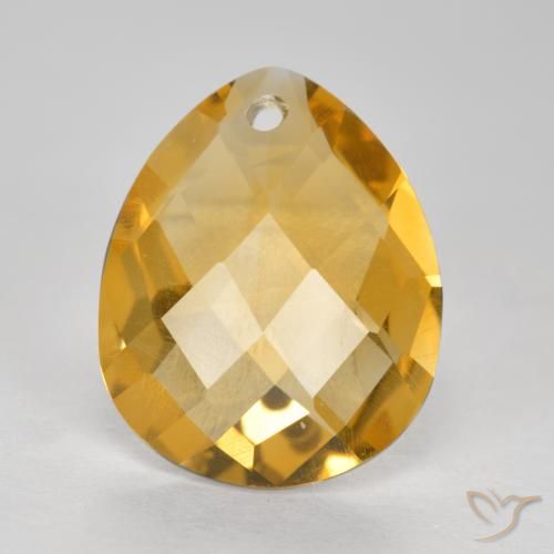 2.98ct طبيعي ذهبى غامق سيترين, شكل الكمثرى, VVS-VS